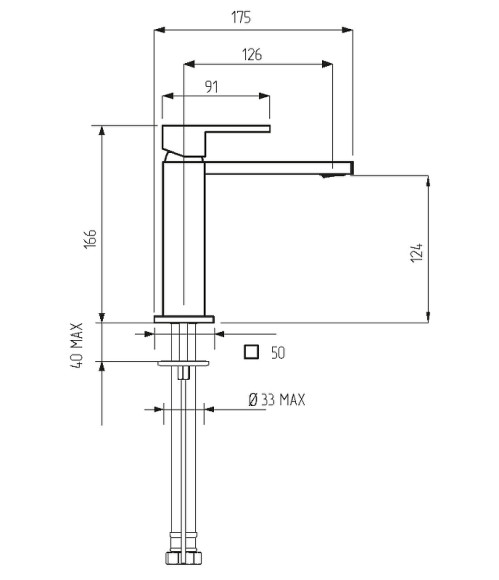 Смеситель для раковины Migliore Kvant 30434 Черный матовый