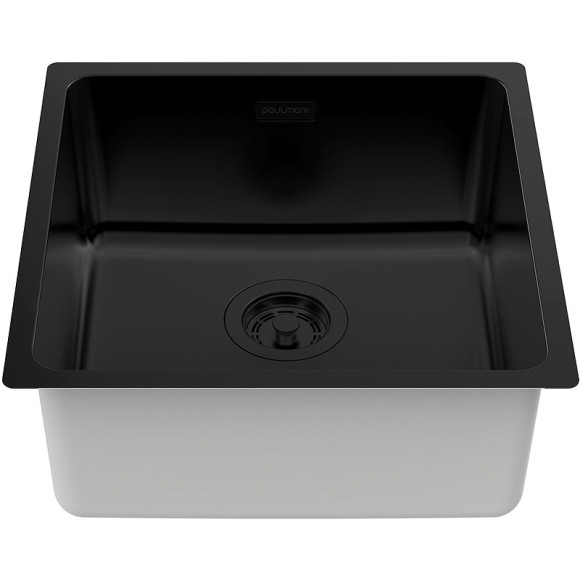 Кухонная мойка Paulmark Yuni 44 Uni YU44-MBN Черная матовая Кухонная мойка Paulmark Yuni 44 Uni YU44-MBN Черная матовая
