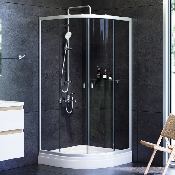 Душевой уголок AM.PM X-Joy Twin Slide 90х90 W88E-205-090MT64 профиль Хром матовый стекло прозрачное Душевой уголок AM.PM X-Joy Twin Slide 90х90 W88E-205-090MT64 профиль Хром матовый стекло прозрачное