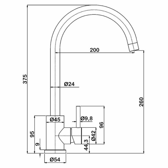 Смеситель для кухни Swedbe Selene 7441 Нержавеющая сталь Смеситель для кухни Swedbe Selene 7441 Нержавеющая сталь