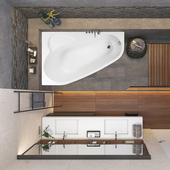 Акриловая ванна Vagnerplast Selena 160x105 L VPBA163SEL3LX-04 без гидромассажа Акриловая ванна Vagnerplast Selena 160x105 L VPBA163SEL3LX-04 без гидромассажа