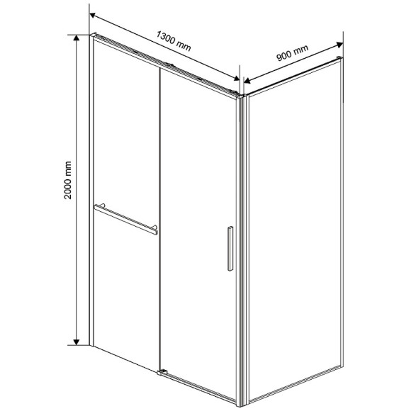 Душевой уголок Vincea Slim Soft 130x90 VSR-1SS9013CLG профиль Брашированное золото стекло прозрачное