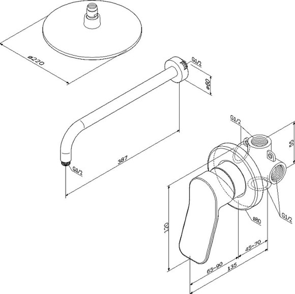 Душевая система AM.PM X-Joy FB85A2R002 Черная Душевая система AM.PM X-Joy FB85A2R002 Черная
