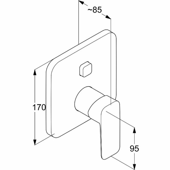 Смеситель для душа Kludi Pure Style 406593975 Черный матовый Смеситель для душа Kludi Pure Style 406593975 Черный матовый