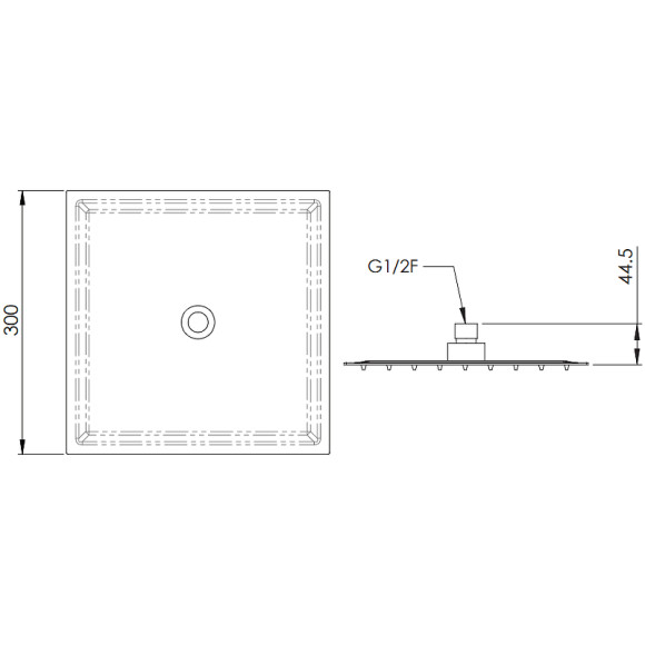 Верхний душ Remer 357UFS30X Хром Верхний душ Remer 357UFS30X Хром