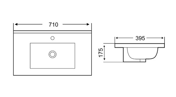 Раковина WeltWasser Deilbach 7517 70 10000005584 Белый глянец