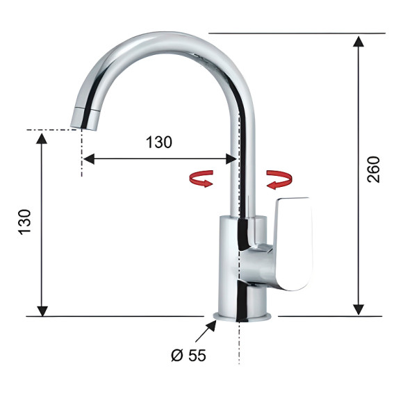 Смеситель для кухни Remer Dream D72C Хром Смеситель для кухни Remer Dream D72C Хром