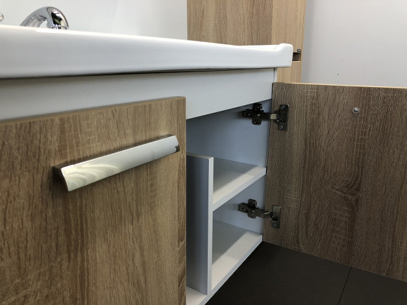 Тумба с раковиной Comforty Рига 80 00004139026 подвесная Дуб сонома Тумба с раковиной Comforty Рига 80 00004139026 подвесная Дуб сонома