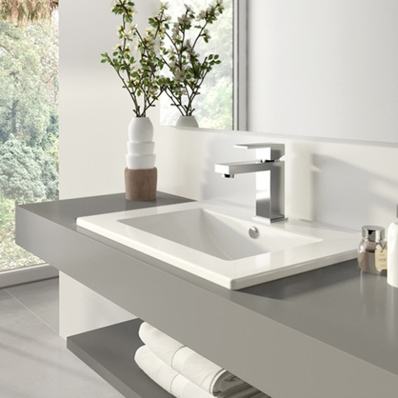 Раковина Sanita Luxe Quadro 75 WB.FN/Quadro/75-C/WHT.G/S1 Белая Раковина Sanita Luxe Quadro 75 WB.FN/Quadro/75-C/WHT.G/S1 Белая