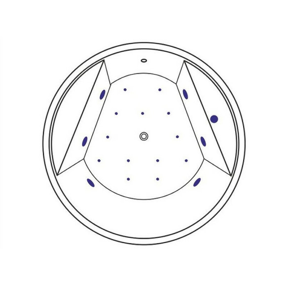 Акриловая ванна Excellent Great Arc 160x160 WAEX.GRE16.RELAX.CR с гидромассажем Акриловая ванна Excellent Great Arc 160x160 WAEX.GRE16.RELAX.CR с гидромассажем