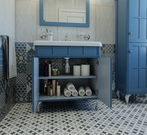 Тумба под раковину Caprigo Borgo 80 33412CH-B136 Синяя матовая Тумба под раковину Caprigo Borgo 80 33412CH-B136 Синяя матовая