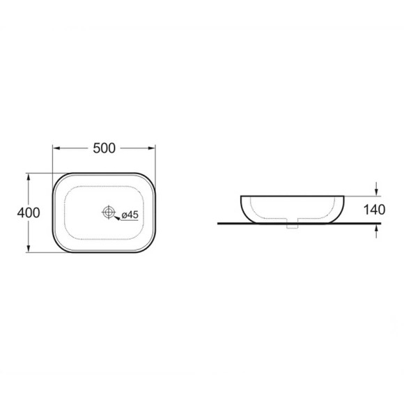 Раковина-чаша Vincea VBS-101 50 Белая