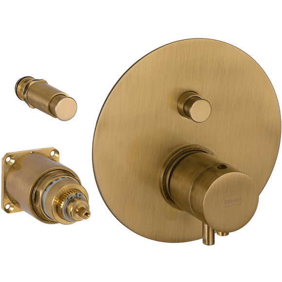Смеситель для душа Remer Minimal Thermo NT09KBVO с термостатом Бронза Смеситель для душа Remer Minimal Thermo NT09KBVO с термостатом Бронза
