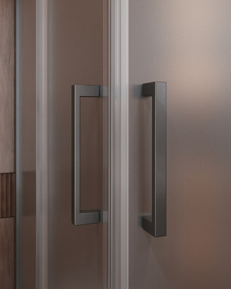 Душевой уголок Cezares Molveno 90x90 MOLVENO-A-2-90-P-GM профиль Оружейная сталь стекло рифленое