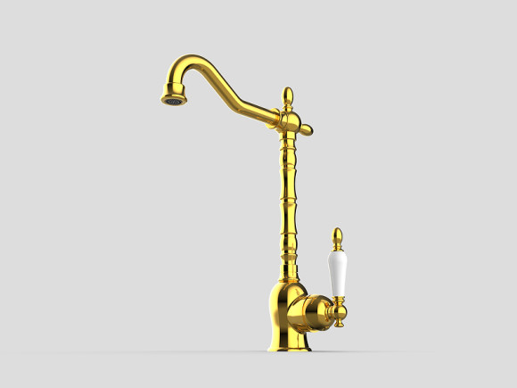 Смеситель для кухни GPD Retro Colored MTE180-A Золото Смеситель для кухни GPD Retro Colored MTE180-A Золото