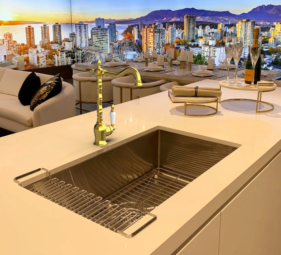 Смеситель для кухни GPD Retro Colored MTE180-A Золото Смеситель для кухни GPD Retro Colored MTE180-A Золото