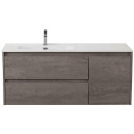 Тумба под раковину BelBagno Kraft 120 L KRAFT-1200-2C-1A-SO-CG-L подвесная Cemento Grigio