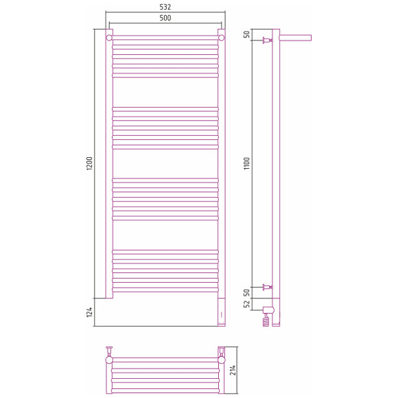 Электрический полотенцесушитель Сунержа Богема 3.0 1200x500 R 00-5807-1250 с полкой Хром Электрический полотенцесушитель Сунержа Богема 3.0 1200x500 R 00-5807-1250 с полкой Хром