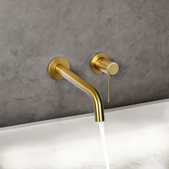 Смеситель для раковины Raiber Graceful RPG-004 Золото матовое Смеситель для раковины Raiber Graceful RPG-004 Золото матовое