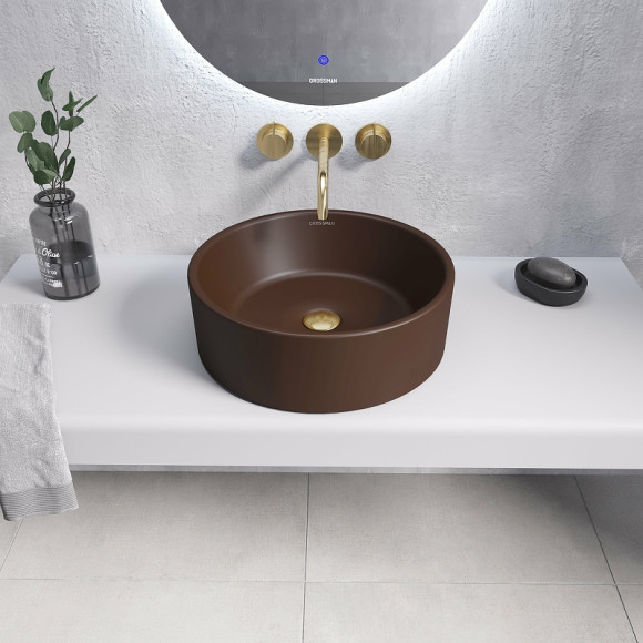 Раковина-чаша Grossman Color 41 GR-3013BRM Коричневая матовая Раковина-чаша Grossman Color 41 GR-3013BRM Коричневая матовая