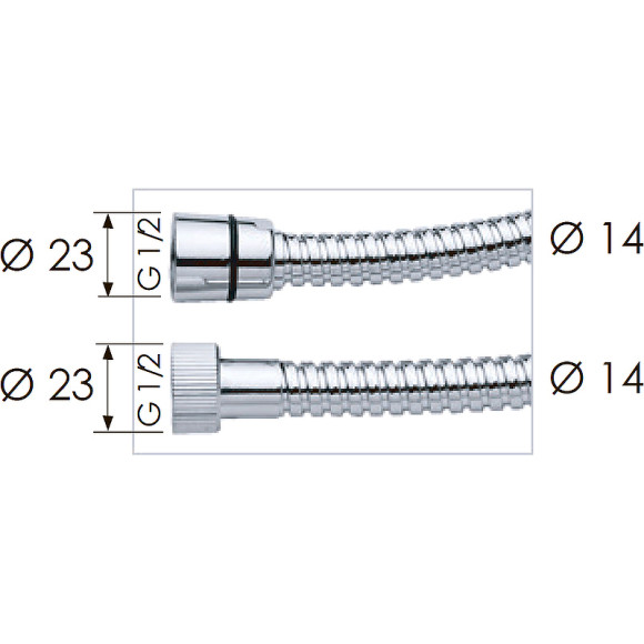 Душевой шланг Remer 333CN120 Хром Душевой шланг Remer 333CN120 Хром