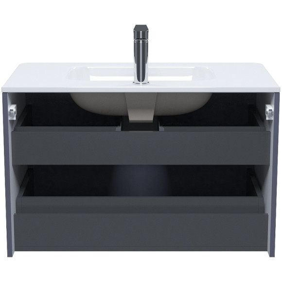 Тумба с раковиной Iddis Edifice 80 EDI80D0i95K подвесная Темно-серая