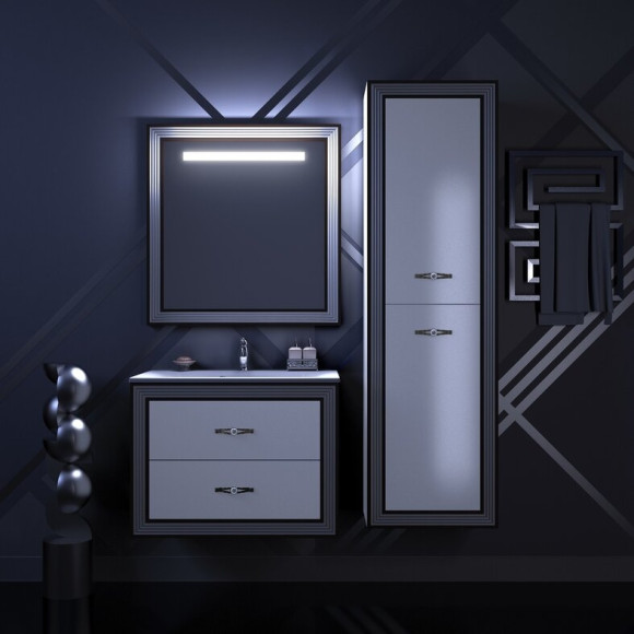 Зеркало Opadiris Карат 100 Z0000006702 с подсветкой Орех антикварный с серебряной патиной Зеркало Opadiris Карат 100 Z0000006702 с подсветкой Орех антикварный с серебряной патиной