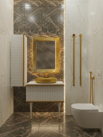 Тумба под раковину Boheme Armadi Art Vallessi Avangarde Canale 80 843-080-WG подвесная Белый Золото