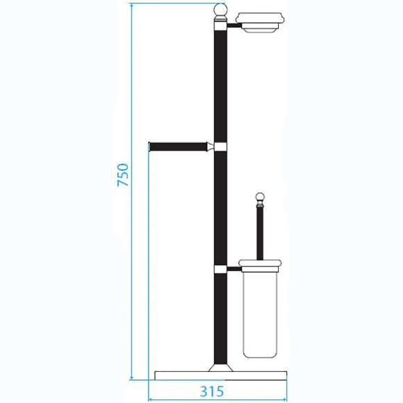 Напольная стойка Cezares Olimp OLIMP-WCS-02-M Бронза Напольная стойка Cezares Olimp OLIMP-WCS-02-M Бронза