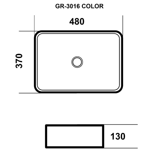 Раковина-чаша Grossman Color 48 GR-3016BLM Синяя матовая