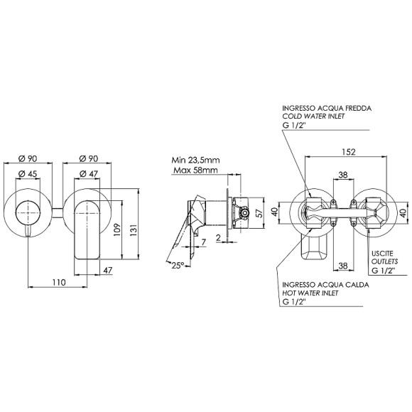 Смеситель для душа Remer Infinity I92ZP Хром Смеситель для душа Remer Infinity I92ZP Хром