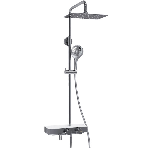Душевая система WasserKRAFT A113.069.101.CH Thermo с термостатом Хром Белая Душевая система WasserKRAFT A113.069.101.CH Thermo с термостатом Хром Белая