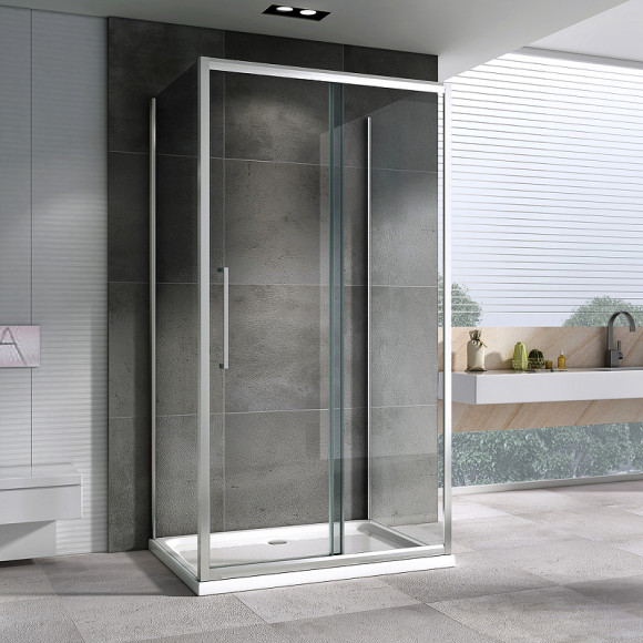 Душевой уголок Abber Schwarzer Diamant 170x75 AG30170H-S75-S75 профиль Хром стекло прозрачное Душевой уголок Abber Schwarzer Diamant 170x75 AG30170H-S75-S75 профиль Хром стекло прозрачное