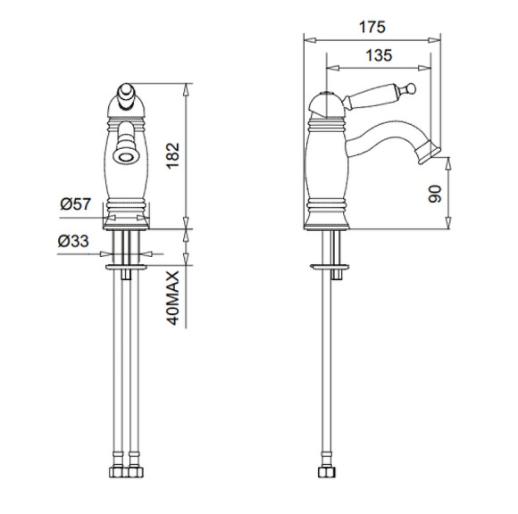 Смеситель для раковины Migliore Oxford 19095 Бронза