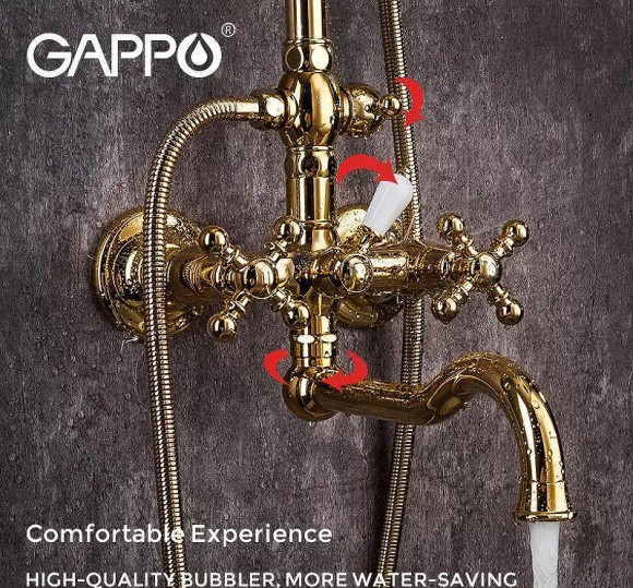 Душевая система Gappo G89-4 G2489-4 Бронза