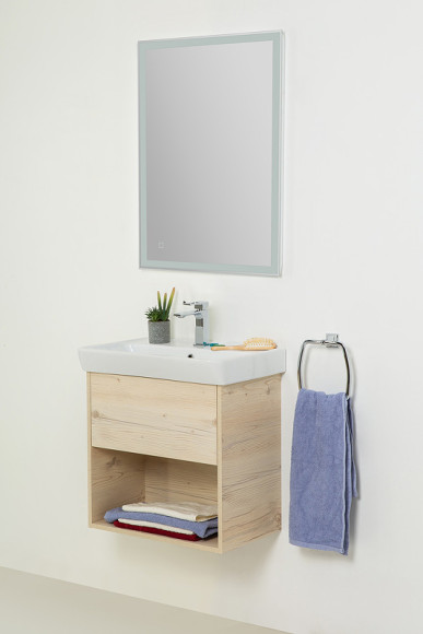 Тумба под раковину BelBagno Neon 60 NEON-600-1C-SO-PB подвесная Pino Bianco