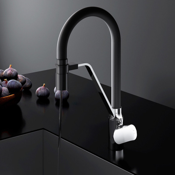 Смеситель для кухни AM.PM Like F8007802 Хром Черный Смеситель для кухни AM.PM Like F8007802 Хром Черный