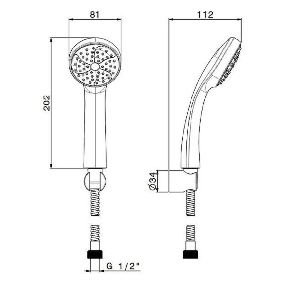 Душевой гарнитур Kerama Marazzi Piano 852KM.21.018 Хром