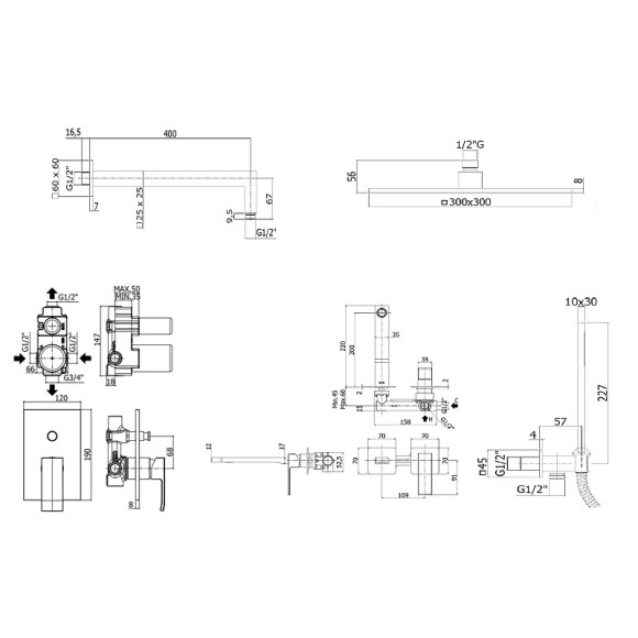 Комплект смесителей Paffoni Elle KITEL015CR105KING Хром