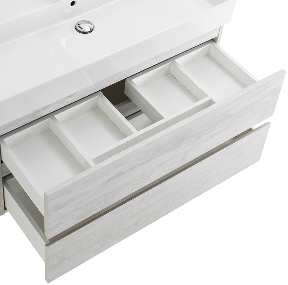 Тумба под раковину Cezares Molveno 46 100 MOLVENO 46-100-2C-SO-LB подвесная Legno Bianco