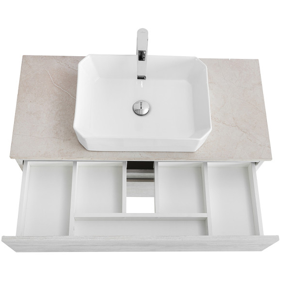 Тумба под раковину Cezares Molveno 46 100 MOLVENO 46-100-2C-SO-LB подвесная Legno Bianco