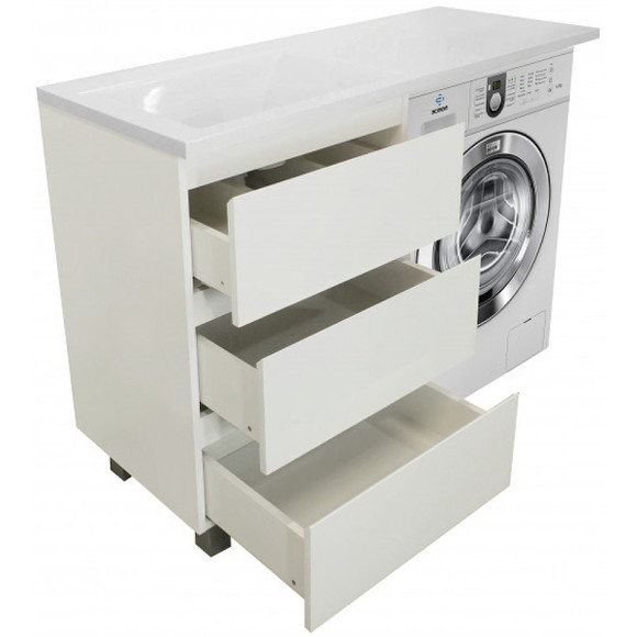 Тумба с раковиной Эстет Dallas Luxe 110 L ФР-00002018 Белая