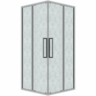Душевой уголок Grossman Cosmo 90х90 300.K33.02.9090.10.02 профиль Хром стекло шиншилла