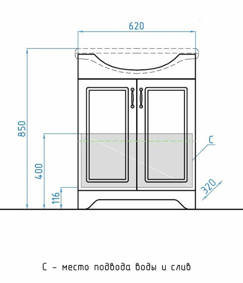 Тумба под раковину Style Line Олеандр 2 Люкс 65 ЛС-00000199 Рельеф пастель Тумба под раковину Style Line Олеандр 2 Люкс 65 ЛС-00000199 Рельеф пастель