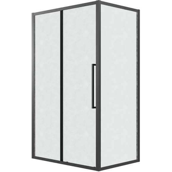Душевой уголок Grossman Cosmo 100х80 120.K33.02.1080.21.02 профиль Черный матовый стекло шиншилла