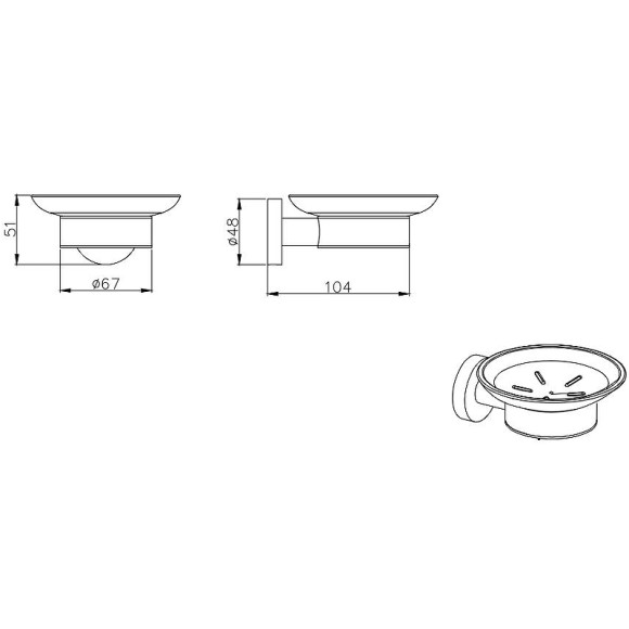 Мыльница Aquatek AQ4003CR Хром Мыльница Aquatek AQ4003CR Хром