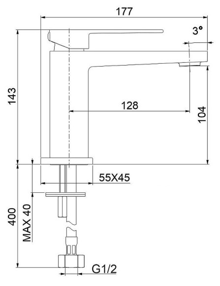 Смеситель для раковины Webert Pegaso PE830102010SSE Золото матовое