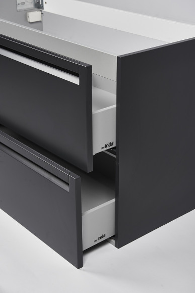 Тумба под раковину Inda Piccadilly 80 B174050LCMG подвесная Matt Grafite