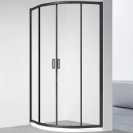 Душевой уголок Veconi Rovigo RV01B 100х100 RV01B-100-01-C7 профиль Черный матовый стекло прозрачное