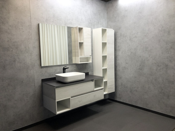 Шкаф пенал Comforty Прага 45 00004136272 подвесной Дуб белый